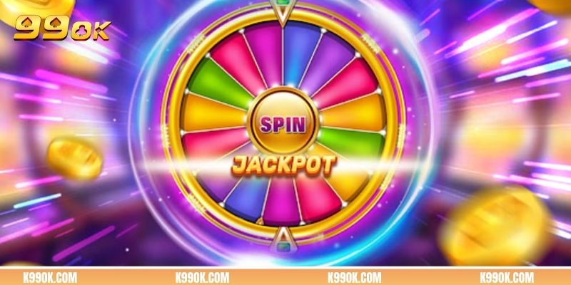 Biểu tượng vòng quay thưởng và jackpot trong slot game