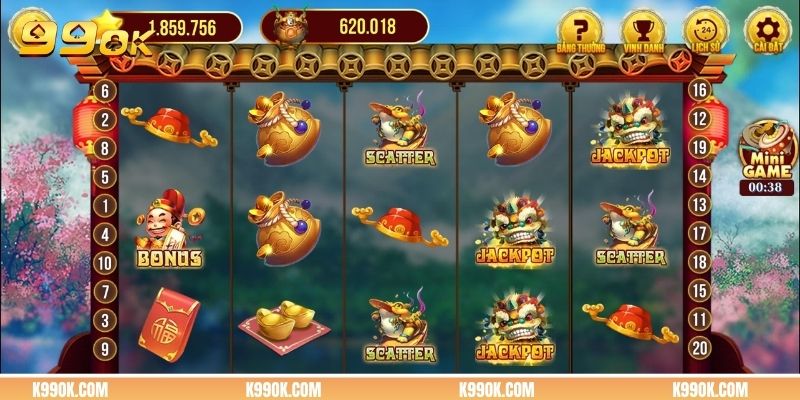 Nổ hũ thần tài 888 với biểu tượng may mắn