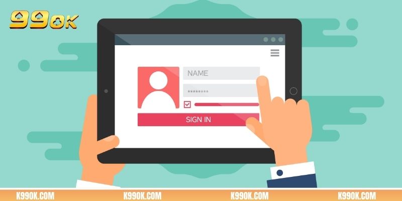 Thực hiện đăng nhập 99OK trên điện thoại di động